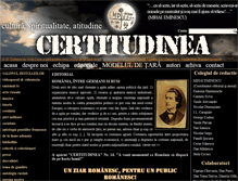 Tablet Screenshot of certitudinea.ro
